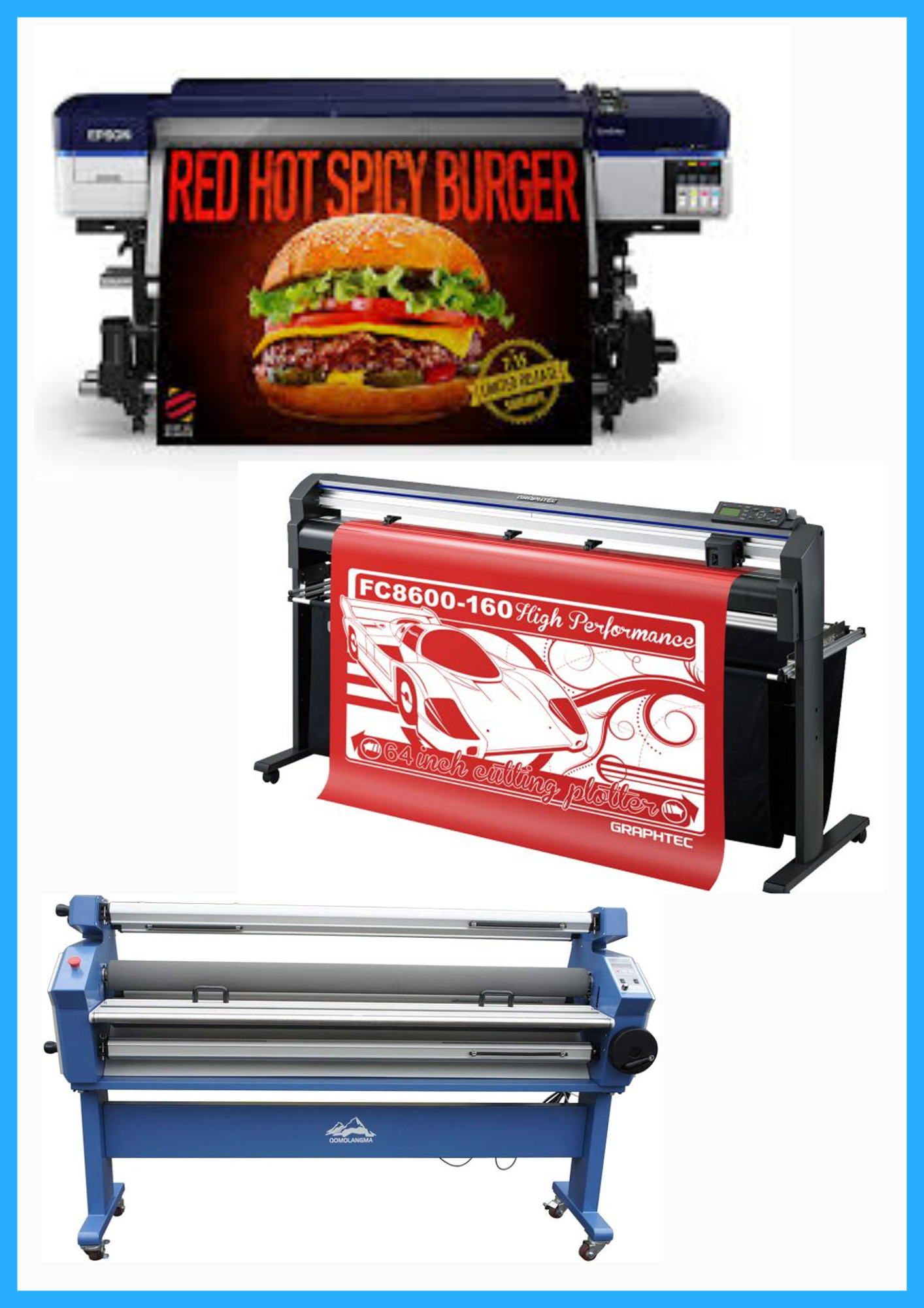 ON SALE - COMPLETE SOLUTION - Epson SureColor S40600 Production Edition - Refurbished (1 Year Warranty) + 64&quot; Graphtec FC8600-160 Vinyl Cutting Plotter - Refurbished (1 Year Warranty) + 55&quot; Full-Auto Wide Format Cold Laminator with Heat Assisted - New