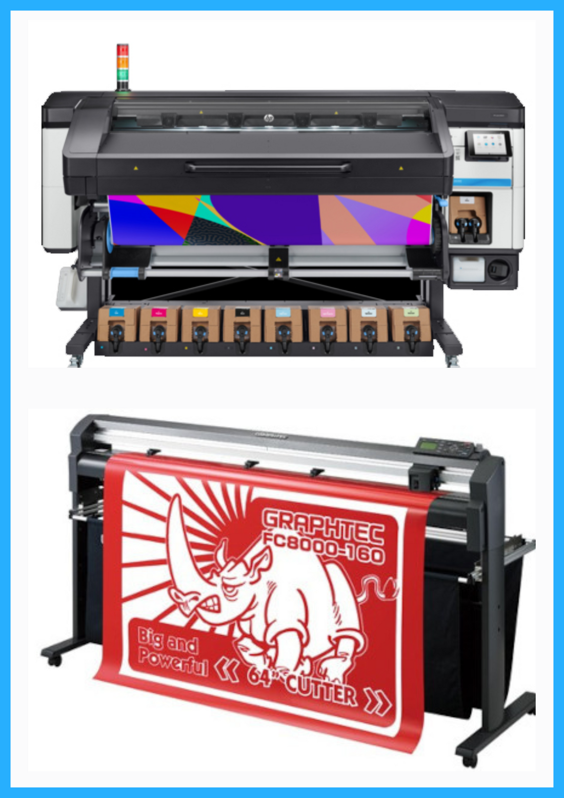 ON SALE - BUNDLE - HP Latex 800W 64&quot; Wide Format Printer - Refurbished (1 Year Warranty) + 64&quot; Graphtec FC8000-160 Vinyl Cutting Plotter - Refurbished (1 Year Warranty)