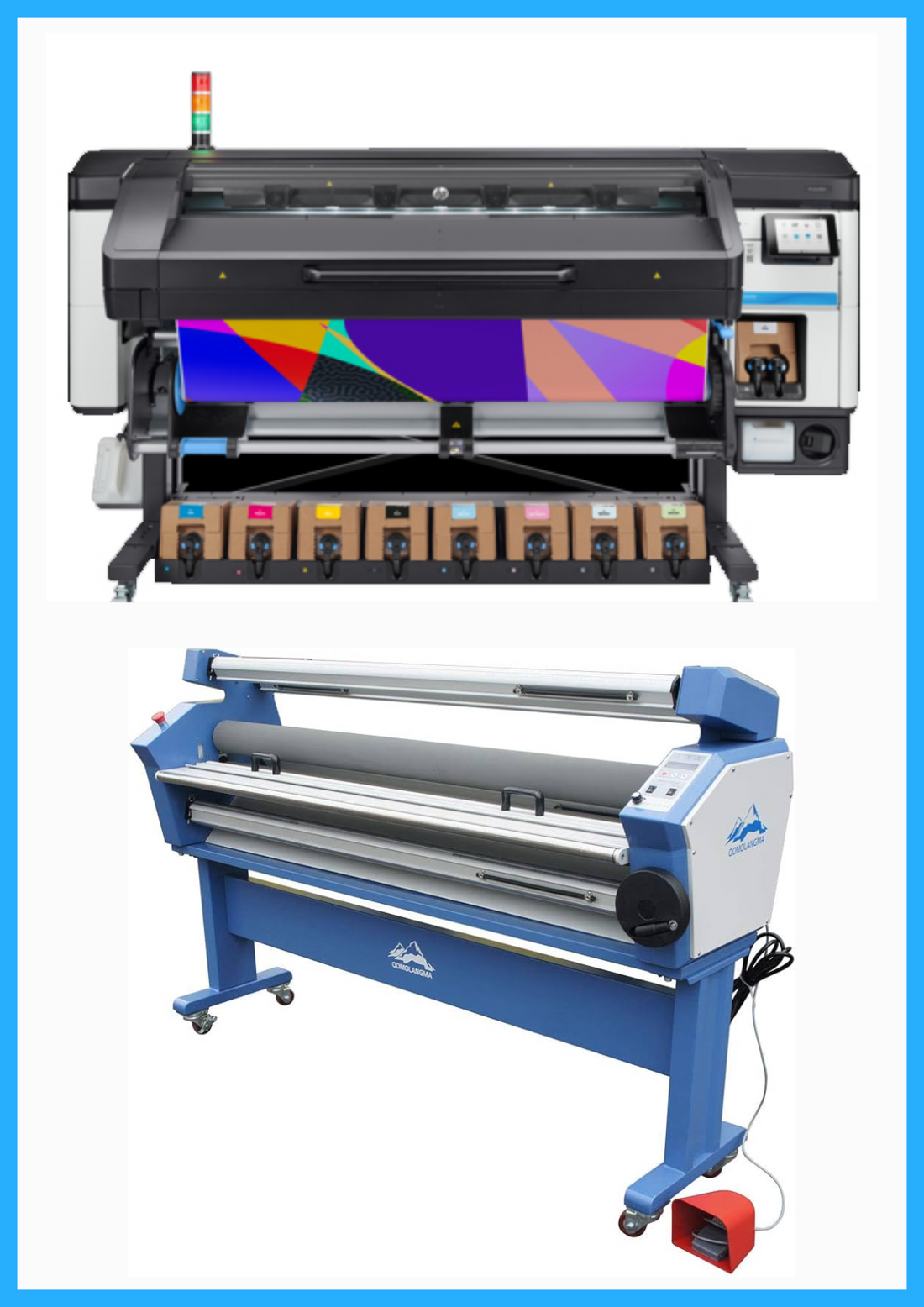 ON SALE - BUNDLE - HP Latex 800W 64&quot; Wide Format Printer - Refurbished (1 Year Warranty) + 55&quot; Full-Auto Wide Format Cold Laminator with Heat Assisted - New