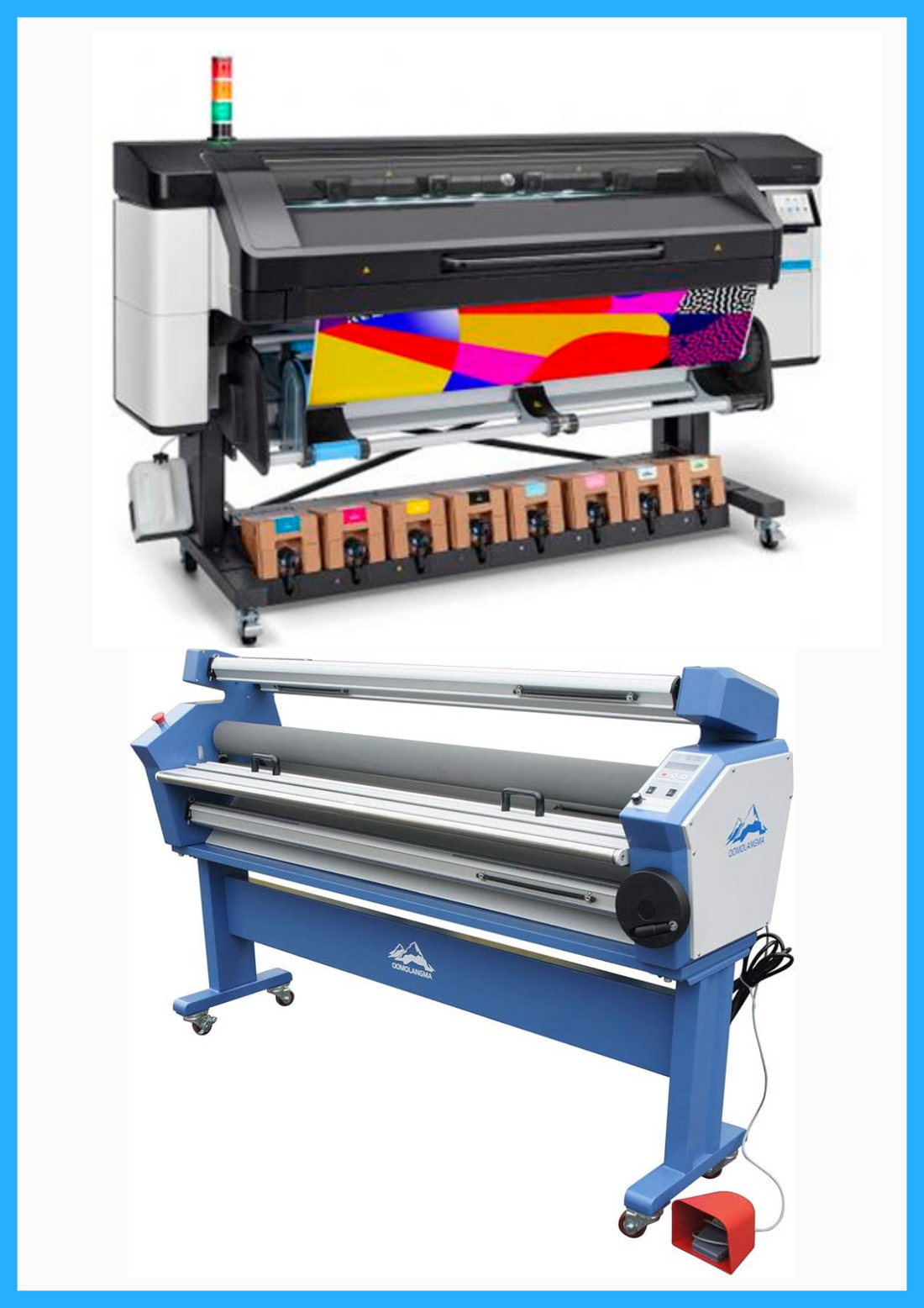 ON SALE - BUNDLE - HP Latex 800 64&quot; Wide Format Printer - Refurbished (1 Year Warranty) + 55&quot; Full-Auto Wide Format Cold Laminator with Heat Assisted - New