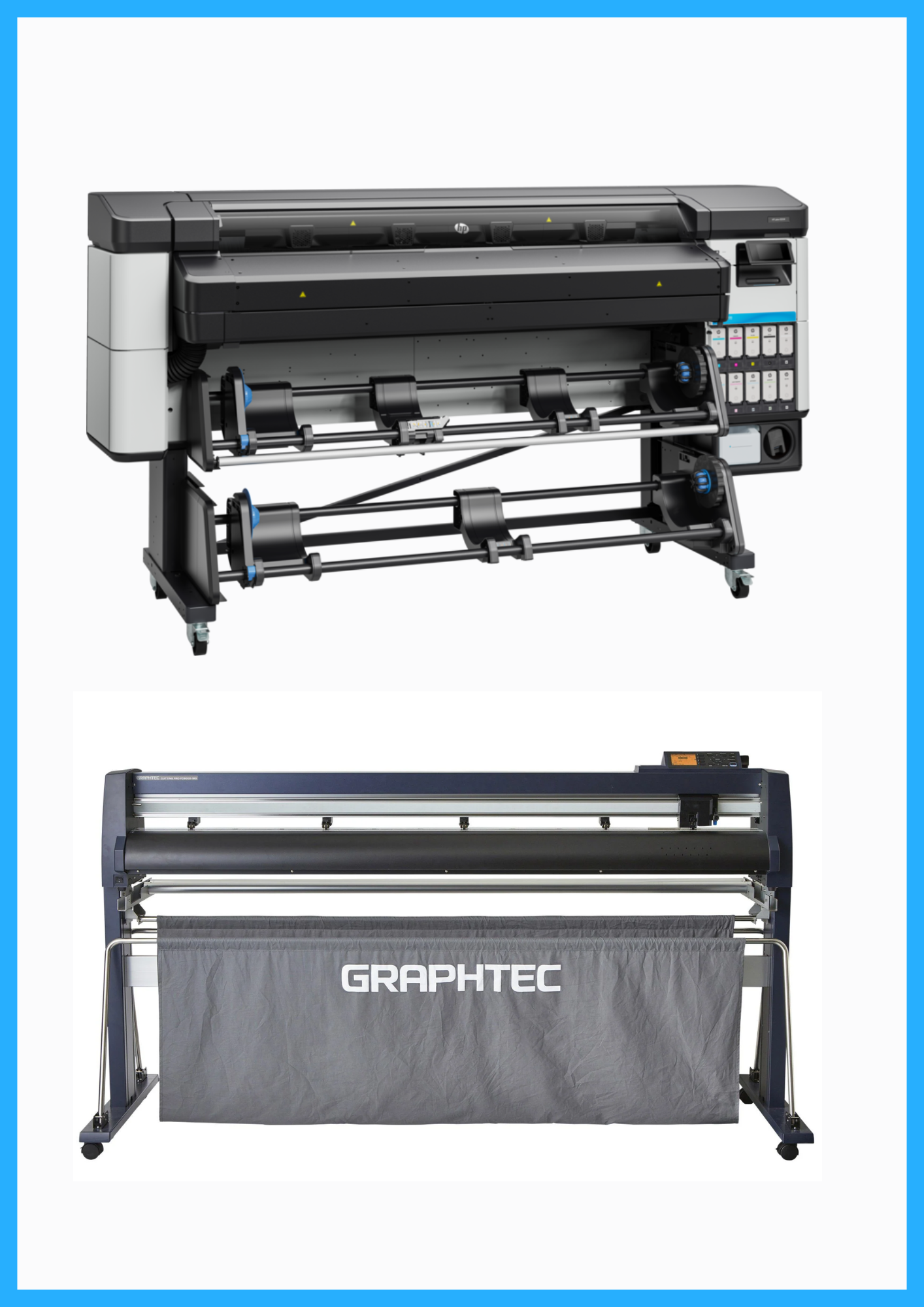 ON SALE - BUNDLE - HP Latex 630 W 64&quot; Printer - New + 64&quot; Graphtec FC9000-160 Wide Cutter - New