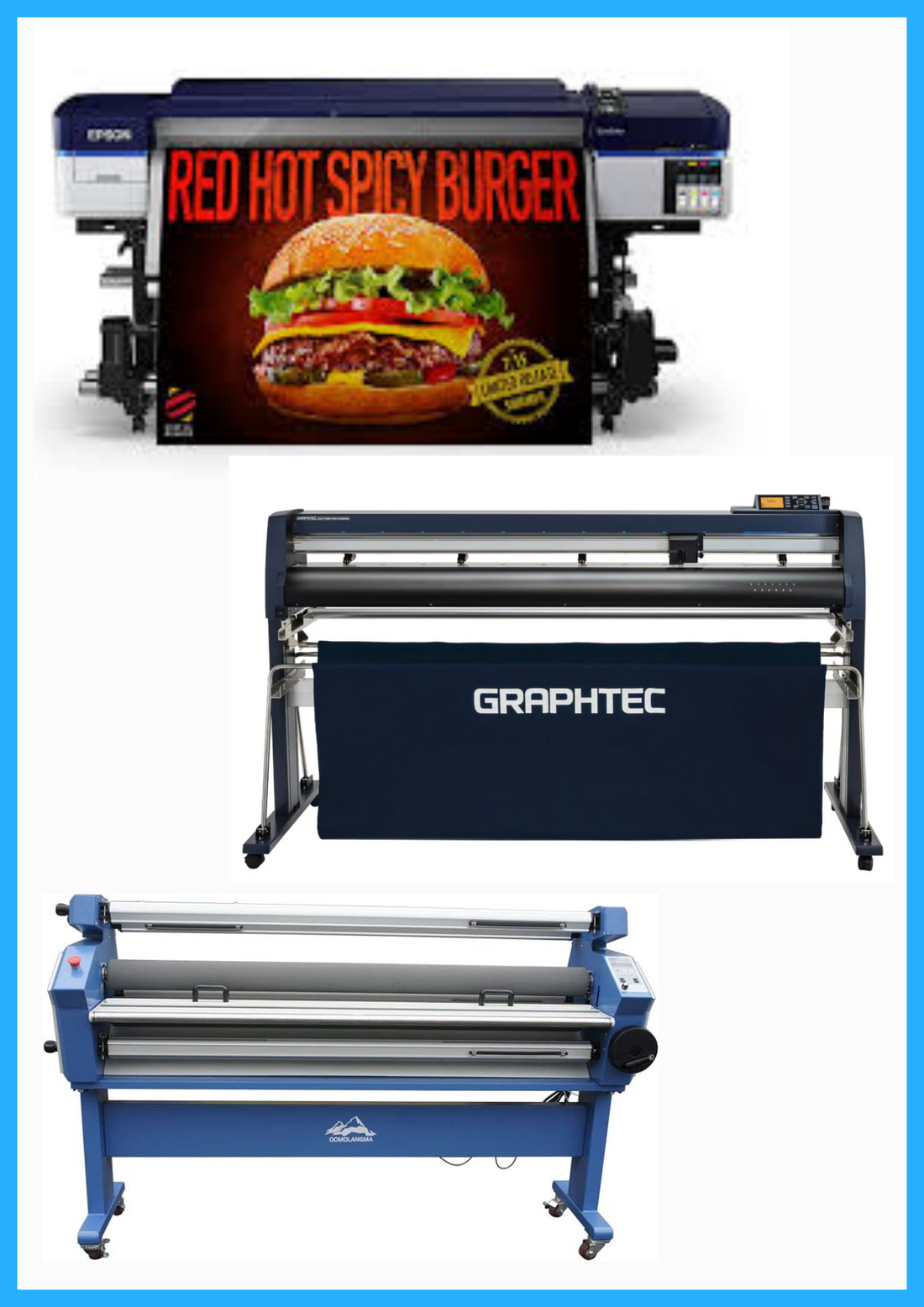 ON SALE - COMPLETE SOLUTION - Epson SureColor S40600 Production Edition - Refurbished (1 Year Warranty) + 64&quot; Graphtec FC9000-160 Vinyl Cutting Plotter - Refurbished (1 Year Warranty) + 55&quot; Full-Auto Wide Format Cold Laminator with Heat Assisted - New