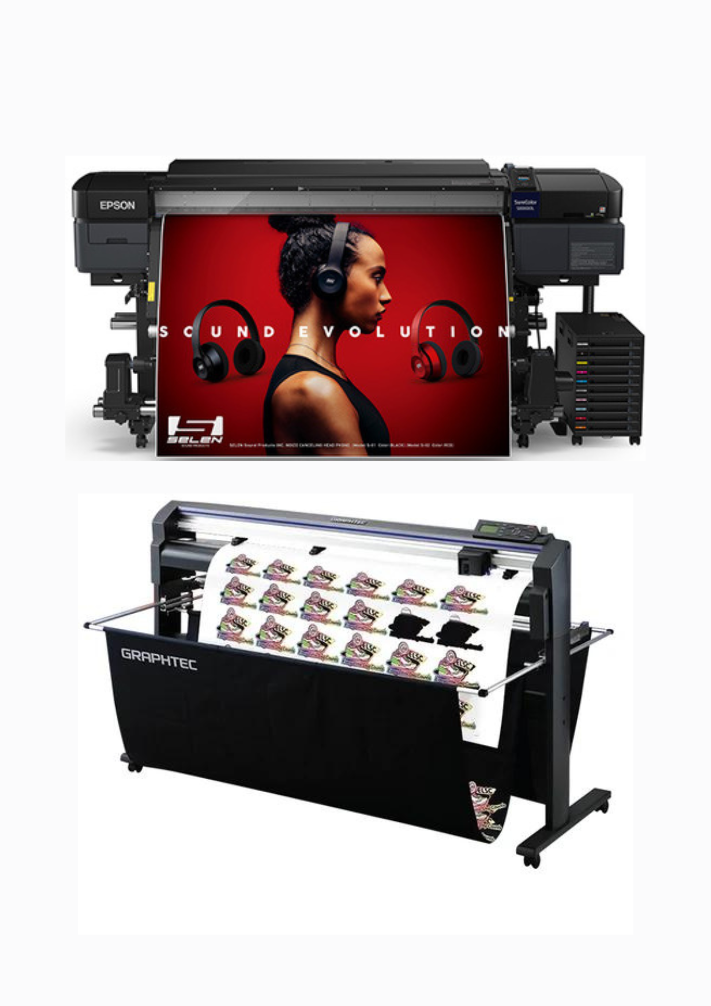 ON SALE - BUNDLE - Epson SureColor S80600L 64&quot; Solvent Printer + 64&quot; Graphtec FC8000-160 Vinyl Cutting Plotter - Refurbished