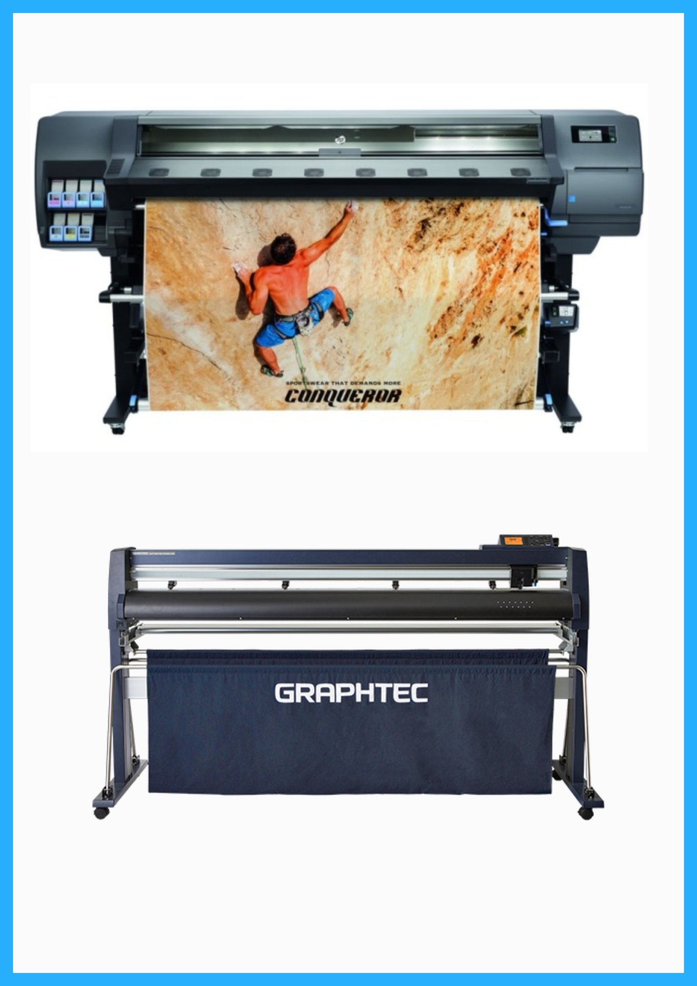ON SALE - BUNDLE - HP Latex 335 64&quot; Large-Format Printer - Refurbished (90 Days, 1, 2, 3 or 4 Years Warranty) + Graphtec FC9000-160 64&quot; (162.6 cm) Wide Cutter - New