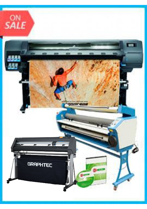 COMPLETE SOLUTION - Plotter HP Latex 335 64&quot; - Recertified - (90 Days Warranty) + GRAPHTEC CUTTER CE7000-130 50&quot; Cutter - New + Upgraded Ving 63&quot; Full-auto Low Temp. Wide Format Cold Laminator, with Heat Assisted + Includes Flexi RIP Software www.wideimagesolutions.com Complete Solutions 18550.99