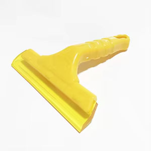 Yellow Hard Rubber Squeegee with Handle (14CM Width)