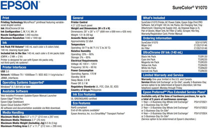 Epson SureColor V1070 Desktop UV Flatbed Printer - DEMO UNIT