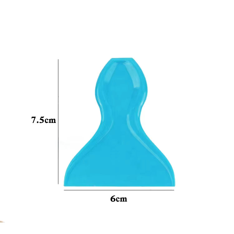 Soft Edge Squeege Wrap Blue Window Mini Plastic Squeegee (7.5 x 6cm) - 5pcs