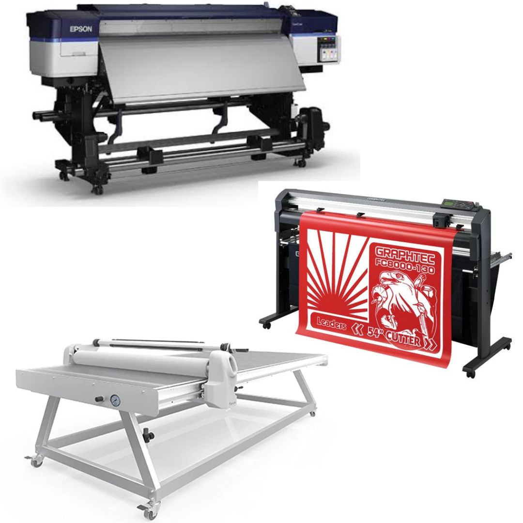 COMPLETE SOLUTION - Epson SureColor S40600 Production Edition - Refurbished (1 Y/Warranty) + 54" Graphtec FC8000-130 Vinyl Cutting Plotter - Refurbished (1 Y/Warranty) + 51" x 98" Flatbed Lamination Table