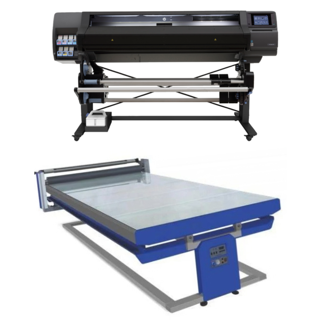 BUNDLE - HP Latex 560 64" Printer - Refurbished (90 Days, 1, 2, 3 or 4 Years Warranty) + 67in x 126in Flatbed Hot and Cold Laminator for Rigid &amp; Flex Media