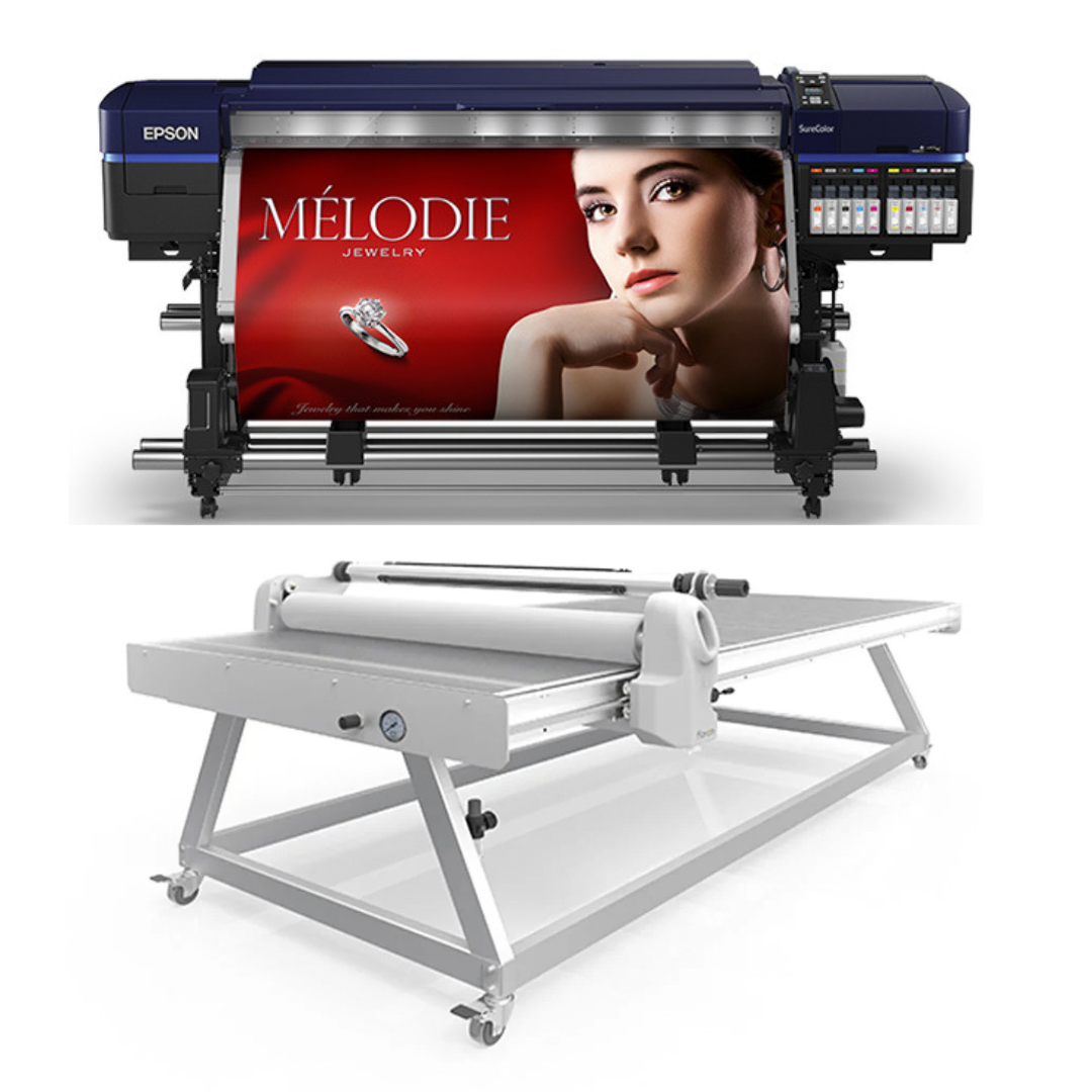 BUNDLE - Epson Surecolor S80600 Production Edition 64" Solvent Printer - Refurbished (1 Year Warranty) + 51" x 98" Flatbed Lamination Table