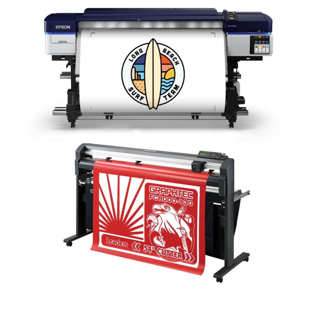 BUNDLE - Epson SureColor S60600 Production Edition 64" Roll-to-Roll Solvent Dual CMYK Printer - Refurbished (1 Year Warranty) + 54" Graphtec FC8000-130 Vinyl Cutting Plotter - Refurbished (1 Year Warranty)