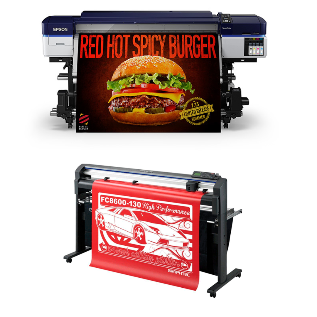 BUNDLE  - Epson SureColor S40600 Production Edition - Refurbished (1 Year Warranty) + 64&quot; Graphtec FC8600-130 High Performance Vinyl Cutting Plotter - Refurbished (1 Year Warranty)