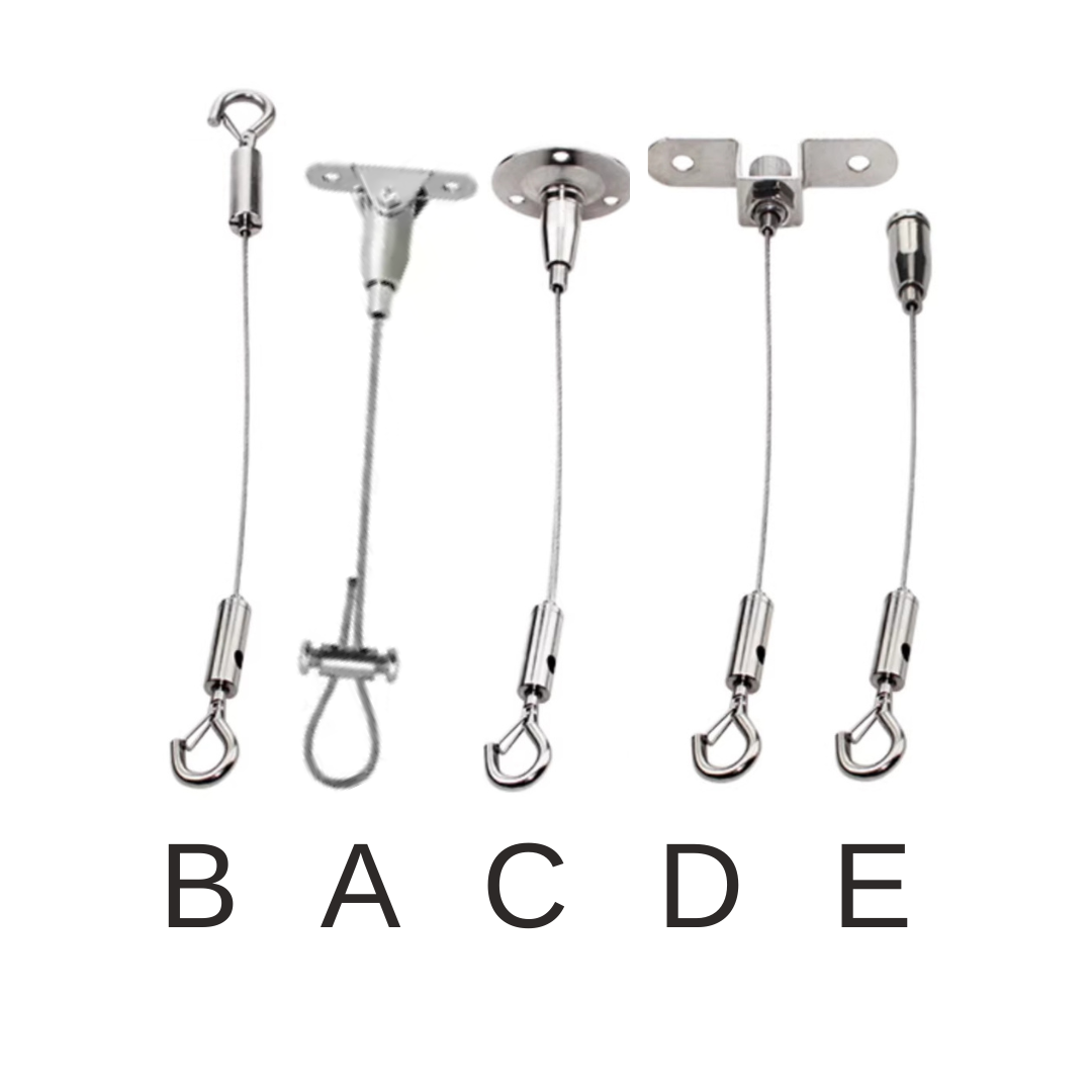 Wire Sling Rope for Acrylic Board Ceiling Suspension Kit (Choose Size) - WSR01