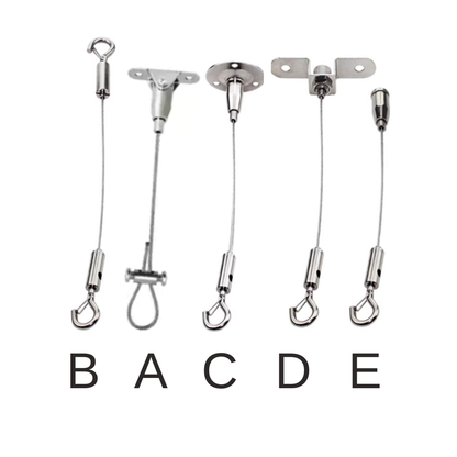 Wire Sling Rope for Acrylic Board Ceiling Suspension Kit (Choose Size) - WSR01