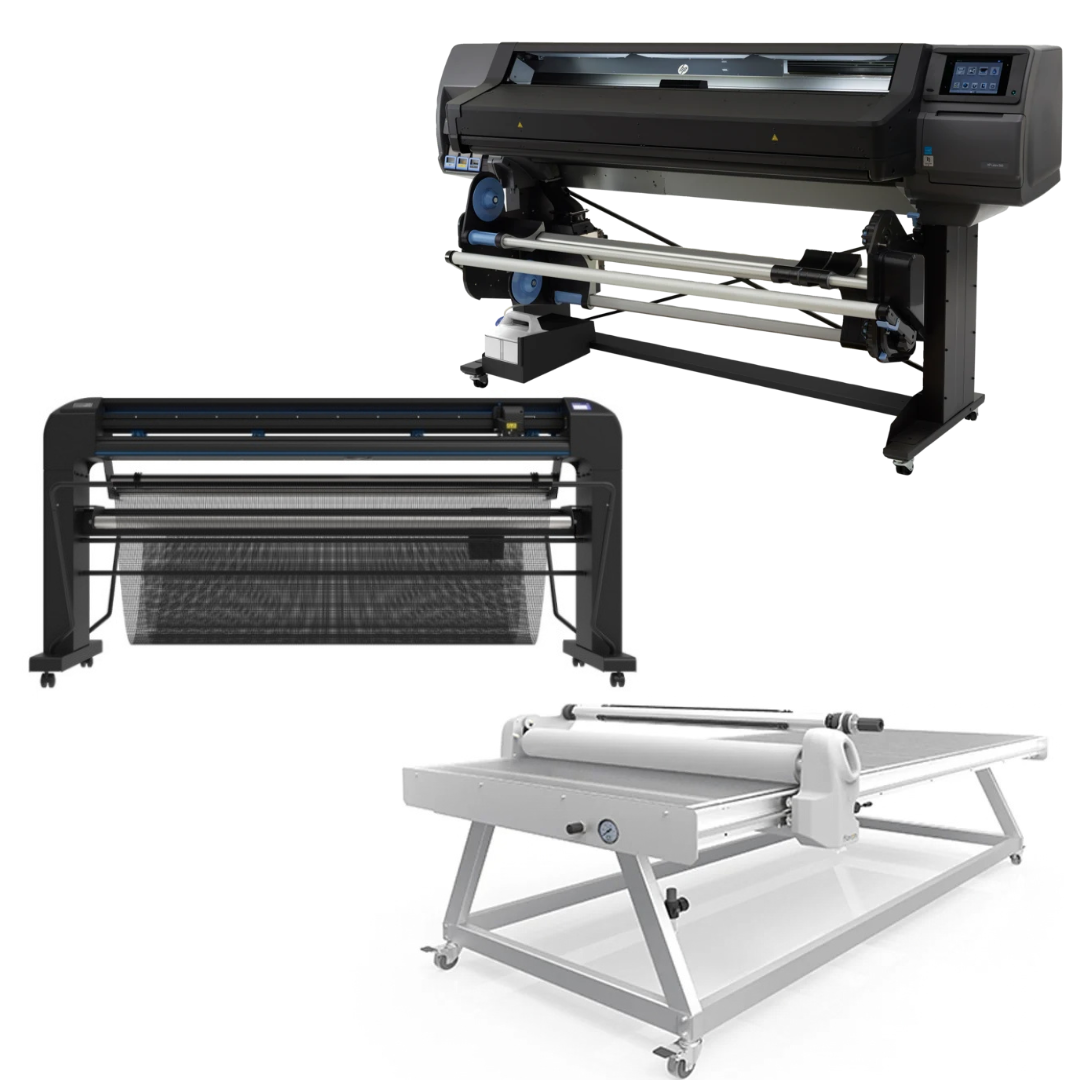 COMPLETE SOLUTION - HP Latex 560 64" Printer - Refurbished (1 Year Warranty) + Summa S Class 3 D160 62" Vinyl Cutter - New + Qomolangma 51" x 98" Flatbed Lamination Table
