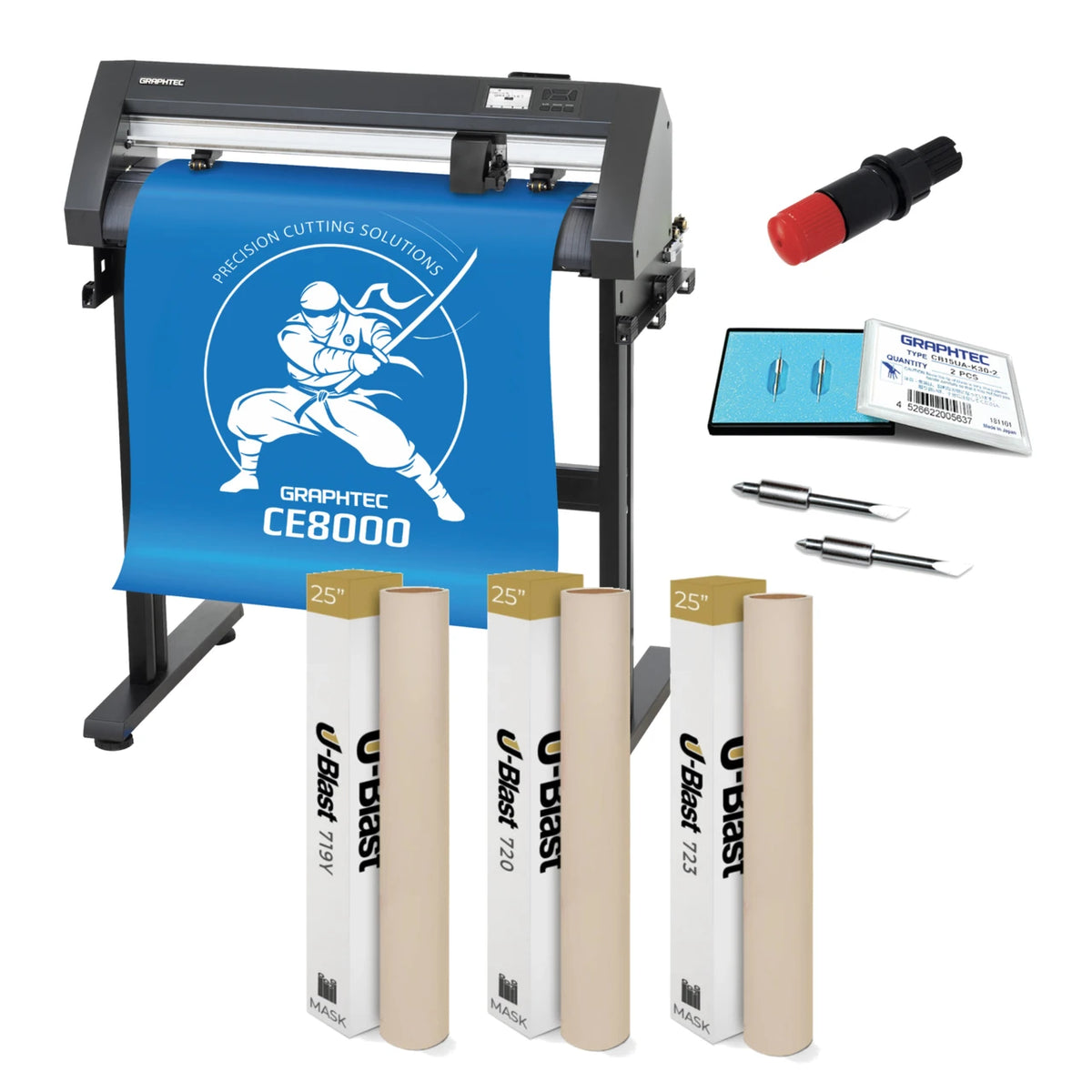 Graphtec CE8000 U-Blast Monument &amp; Sandblast Stencil Cutting Pro Bundle
