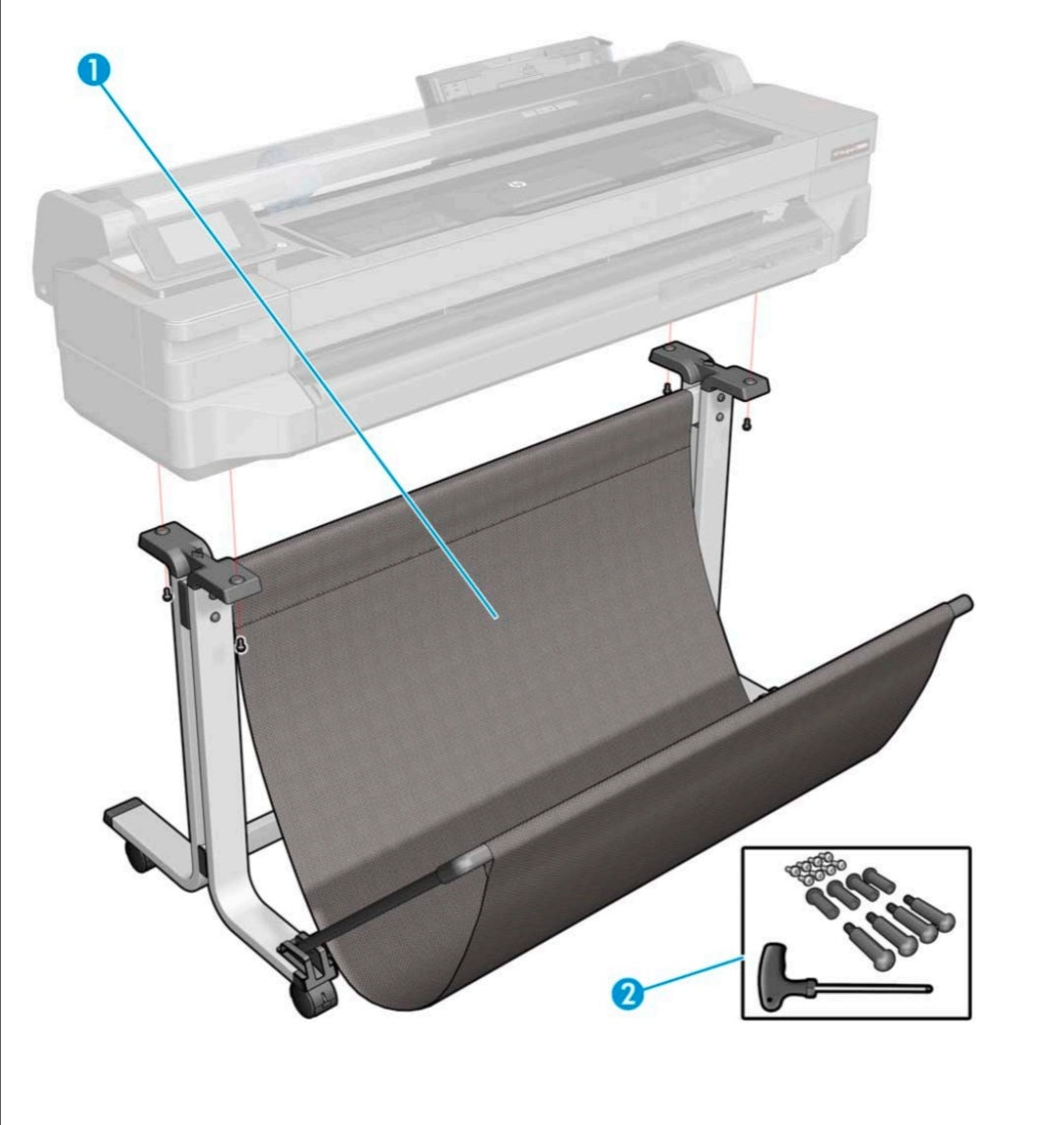Stand Hardware Kit for the HP DesignJet T520, T120, T125, T130, T525, T530, T100, T830, T730 Series (CQ890-67054)