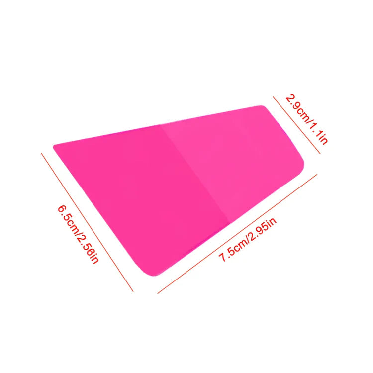 PPF Rubber Squeegee Soft TPU Anti-Scratch Water Wiper Blade Silicone Spatula Cleaner Car Vinyl Wrap Window Tinting Tool (6.5 x 7.5cm - hypotenuse)