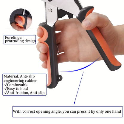 Handheld Hand Press Grommet Machine Portable Grommet Tool w/ 500 Grommet Eyelet for Vinyl Banner Sign Piler - 10mm (Silver)
