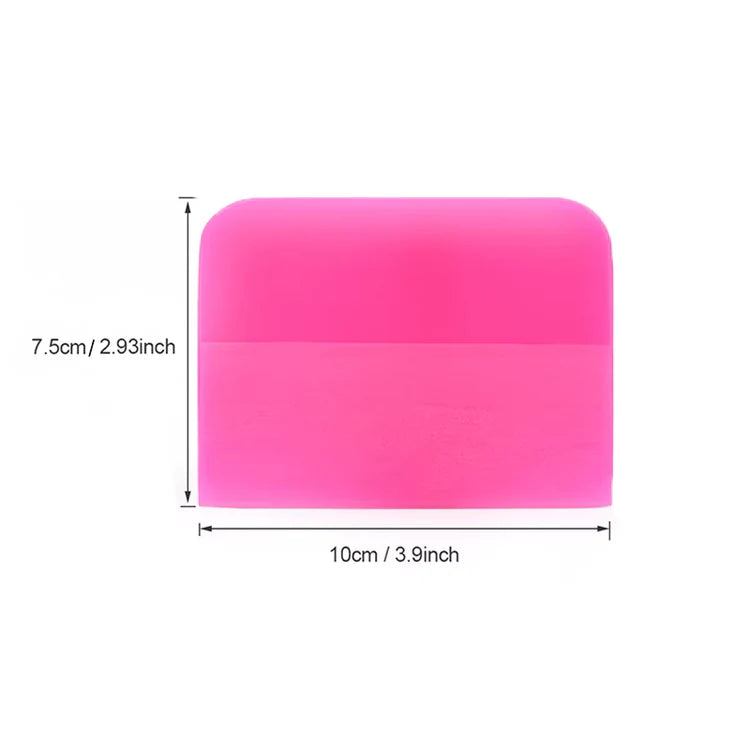PPF Rubber Squeegee Soft TPU Anti-Scratch Water Wiper Blade Silicone Spatula Cleaner Car Vinyl Wrap Window Tinting Tool (10 x 7.5cm)