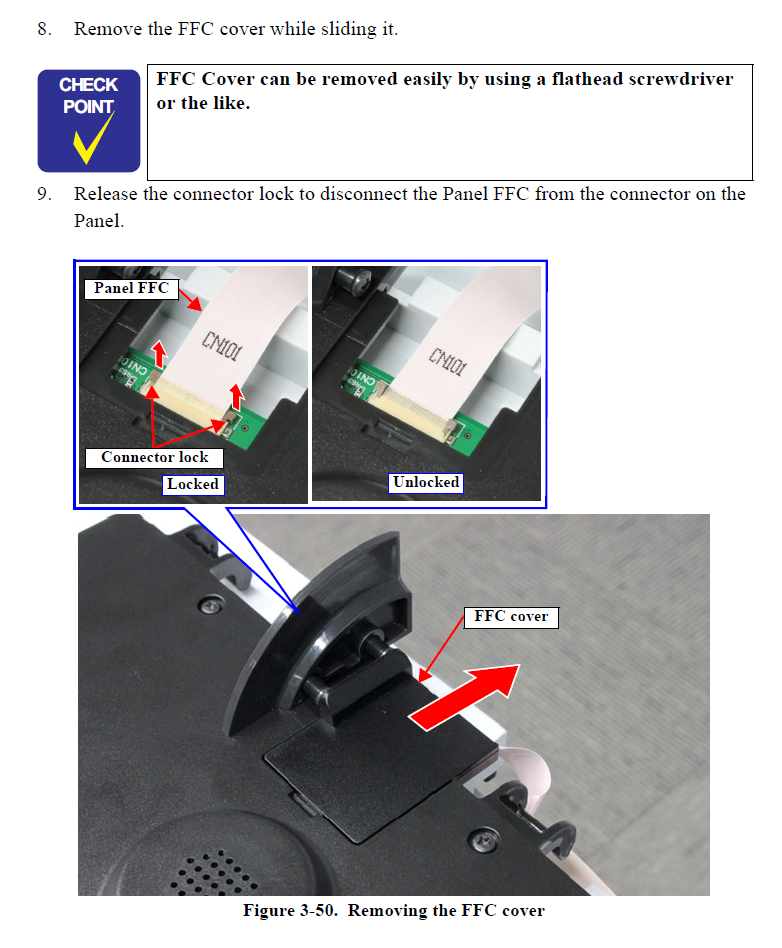 Panel Unit (With Panel FFC) for EPSON SureColor T2100 T3100 T5100 T3100N T5100N T5100M T3170 T5170 - 1759326