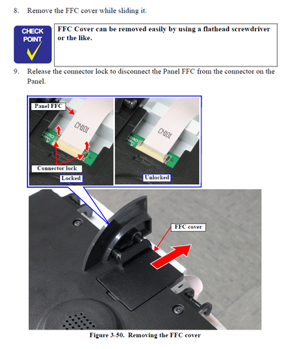 Panel Unit (With Panel FFC) for EPSON SureColor T2100 T3100 T5100 T3100N T5100N T5100M T3170 T5170 - 1759326