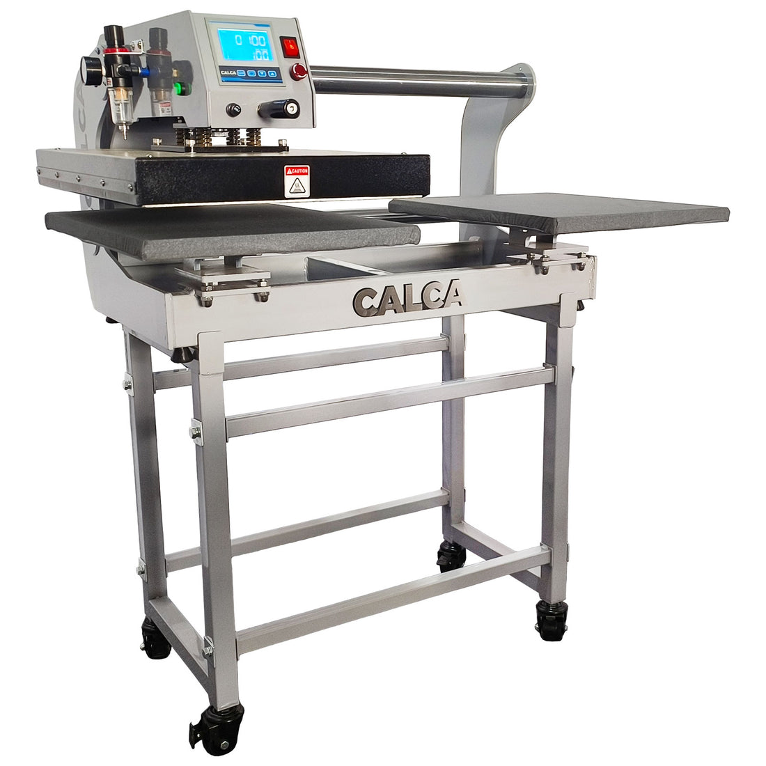 US Stock, CALCA 16" x 20" Semi-Automatic Pneumatic Double Station Heat Press with Laser Positioning System