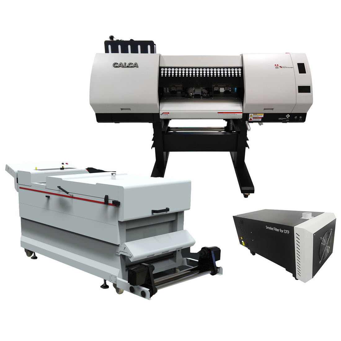 CALCA Ultra PRO IV 24-inch DTF Printer &amp; Automatic Recycling Shaker Bundle with Fume Extractor Filter