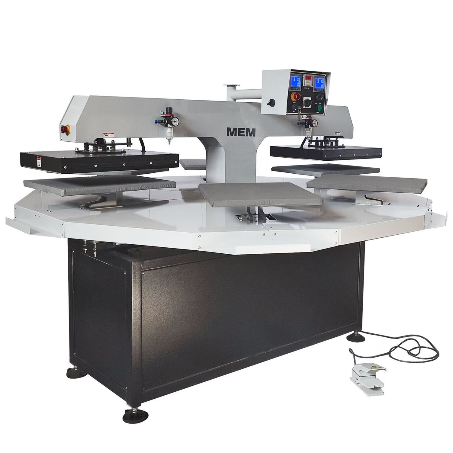 MEM 16"x20" Automatic Pneumatic 2-Head 6-Station Carousel Heat Press Machine