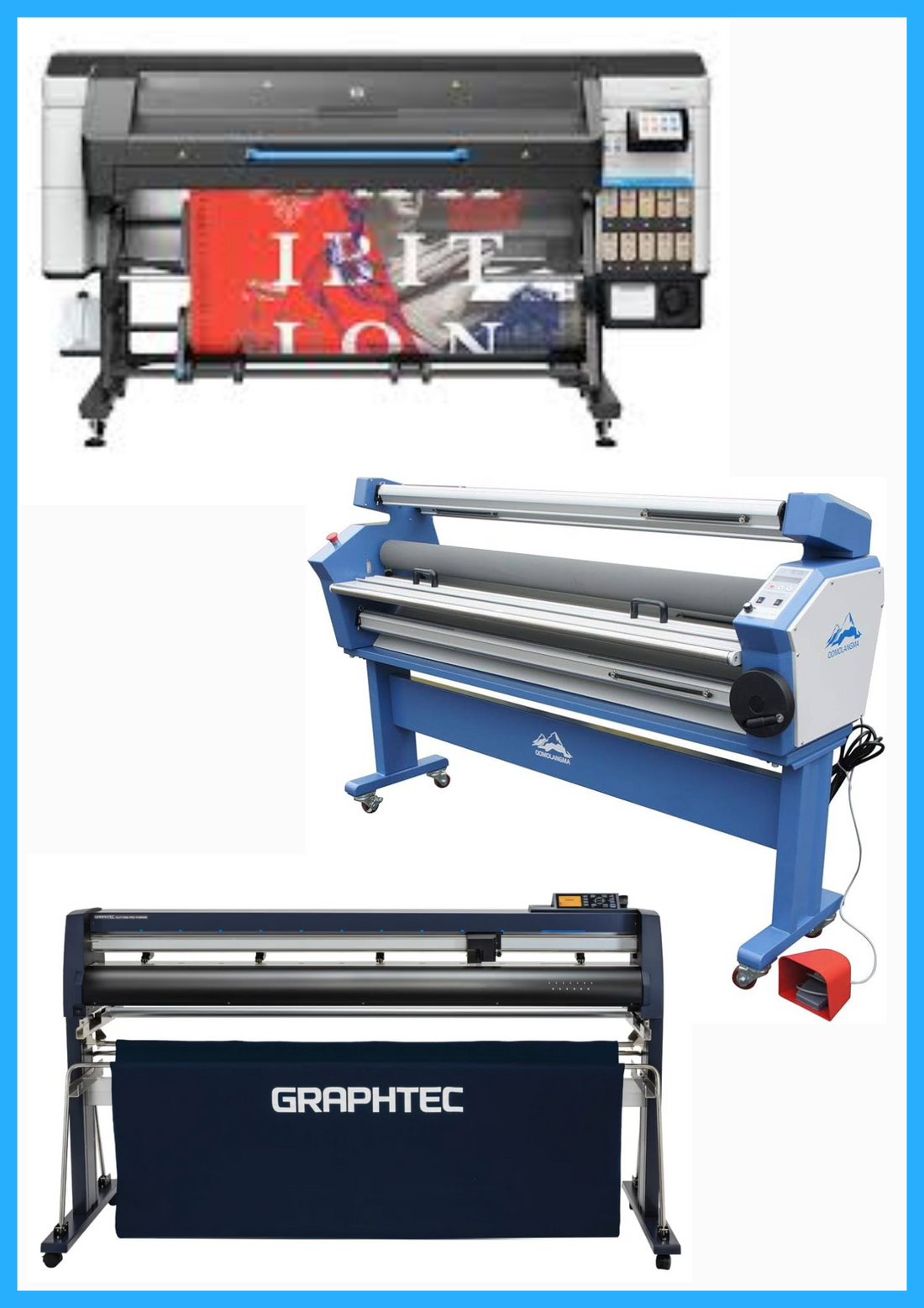 ON SALE - COMPLETE SOLUTION - HP Latex 830W 64&quot; Wide Format Printer  - New + 64&quot; Graphtec FC9000-160 Wide Cutter - New + 63&quot; Full-auto Low Temp. Wide Format Cold Laminator - New