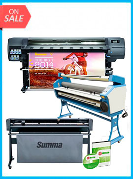 COMPLETE SOLUTION - Plotter HP Latex 330 - Recertified (90 Days Warranty) + SummaCut D160 64 in (160 cm) vinyl and contour cutting – New + Upgraded Ving 63&quot; Full-auto Low Temp. Wide Format Cold Laminator, with Heat Assisted + Includes Flexi RIP Software www.wideimagesolutions.com Complete Solutions 14745.99