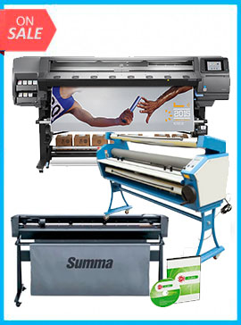 COMPLETE SOLUTION - Plotter HP Latex 370 - Recertified (90 Days Warranty) + SummaCut D160 64 in (160 cm) vinyl and contour cutting – New + Upgraded Ving 63&quot; Full-auto Low Temp. Wide Format Cold Laminator, with Heat Assisted + Includes Flexi RIP Software www.wideimagesolutions.com Complete Solutions 24645.99