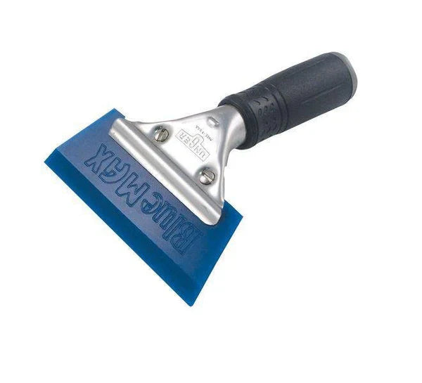 Blue Max Squeegee with handle (16 x 13cm) - Blue
