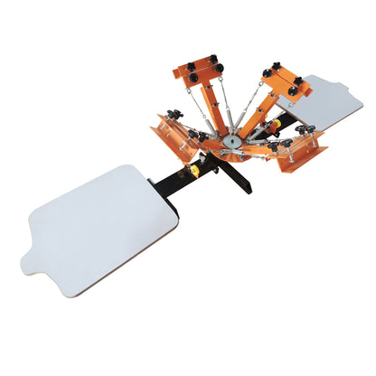 4 Color 2 Station Micro-Adjustable Screen Printing Machine