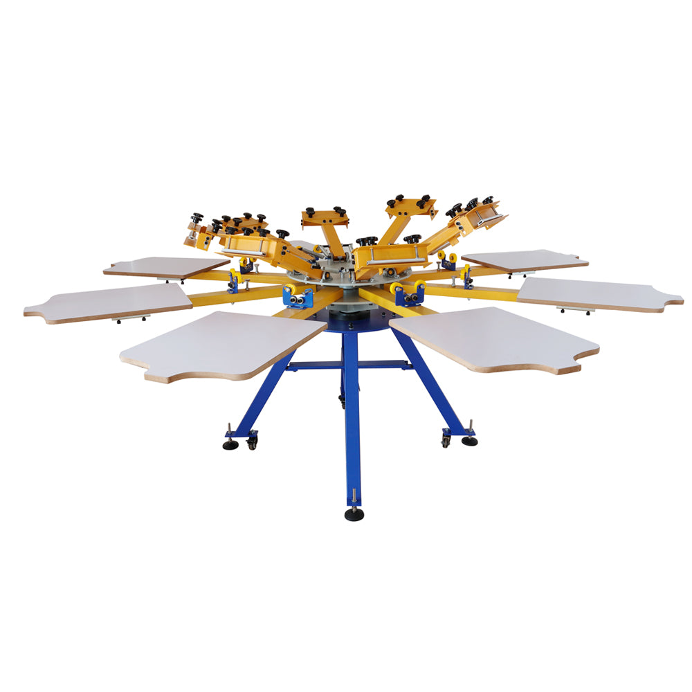 8 Color 8 Station Screen Printing Machine Press T-shirt Printer Equipment DIY