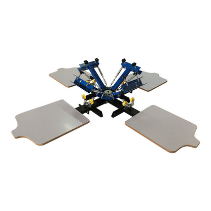 4 Color 4 Station Silk Screen Printing Press Equipment Machine T-shirt Printer