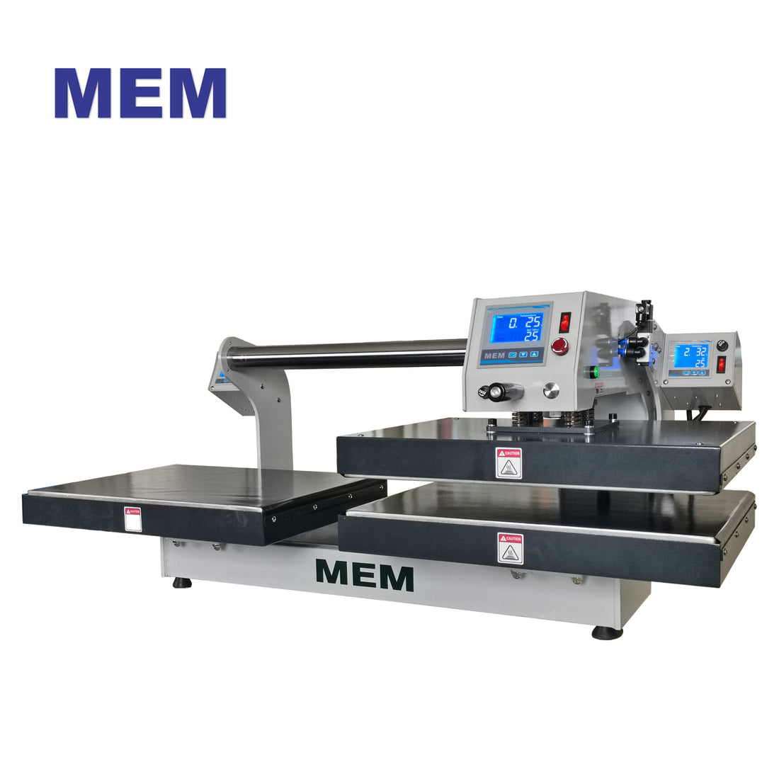 MEM 16" x 20" Semi-Automatic Pneumatic Double Station Top and Bottom Heat Press Machine with Laser Positioning System