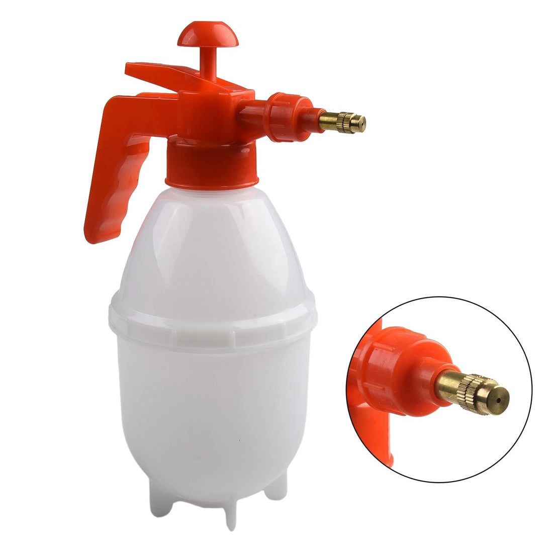 0.8L Hand Pump Pressure Water Sprayer Bottle with Adjustable Brass Nozzle for Plants and Other Cleaning
