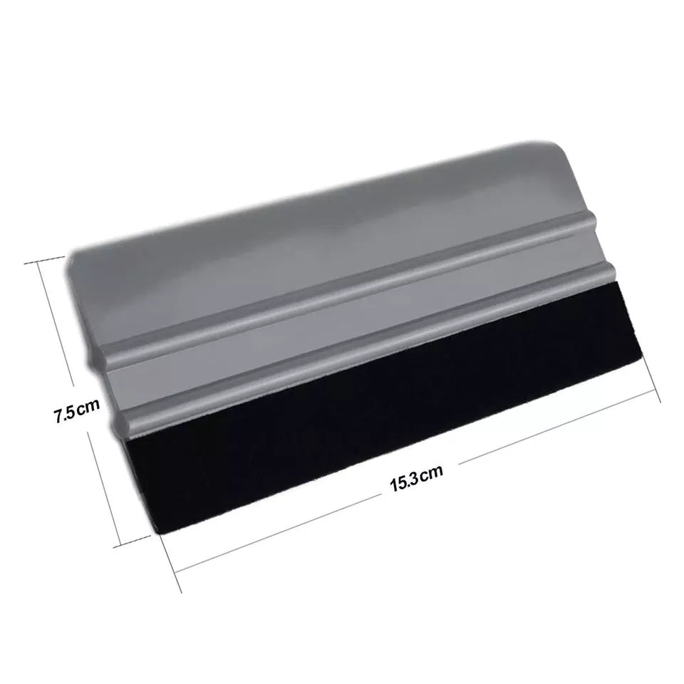 Vinyl Wrap Felt Edge Squeegee with Knife Tools (Gray - 15.3cm x 7.5cm) - 5pcs