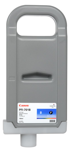 Canon PFI-701B Blue Ink Tank (700ml) for imagePROGRAF iPF8000, iPF8100, iPF9000, iPF9100 - 0908B001AA
