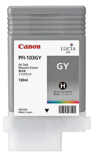 Canon PFI-103GY Gray Ink Tank (130ml) for imagePROGRAF iPF5100, iPF6100, iPF6200 (LIMITED STOCK AVAILABLE) - 2213B001AA