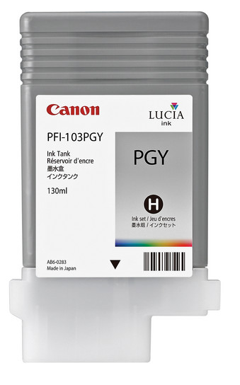 Canon PFI-103PGY Photo Gray Ink Tank (130ml) for imagePROGRAF iPF5100, iPF6100, iPF6200 (LIMITED STOCK AVAILABLE) - 2214B001AA