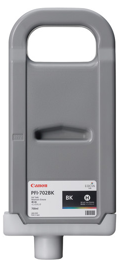 Canon PFI-702BK Black Ink Tank (700ml) for imagePROGRAF iPF8100, iPF9100 - 2220B001AA