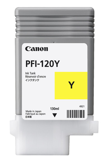 Canon PFI-120 Yellow Ink Cartridge 130ml for TM-200, TM-300, TM-305