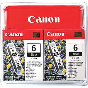 Canon BCI-6BK Black Twin Ink Pack - 4705A037