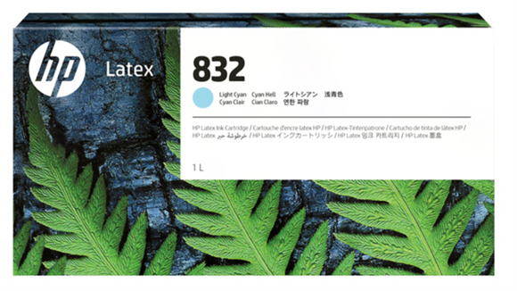HP 832 1-Liter Light Cyan Ink Cartridge for Latex 700, 700W