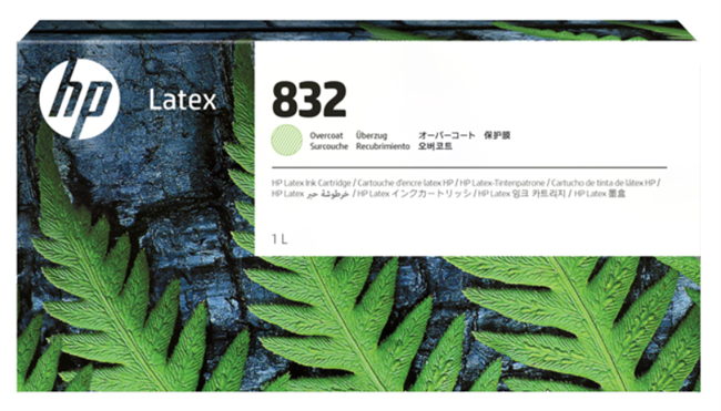 HP 832 1-Liter Overcoat Ink Cartridge for Latex 630, 630W, 700, 700W - 4UV82A