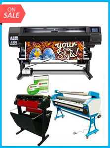 COMPLETE SOLUTION - Plotter HP Latex 560 - Refurbished - (1 Year Warranty) + 55" Full-Auto Low Temp. Cold Laminator, With Heat Assisted - New + 53" 3 ARMS Contour Cut Vinyl Cutter w/ VinylMaster Cut Software - New -  Includes Flexi RIP Software