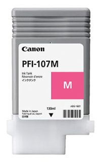 Canon Ink Tank PFI-107M - Dye Magenta Ink Tank 130ml for imagePROGRAF iPF680, iPF685, iPF780, iPF785 - 6707B001AA
